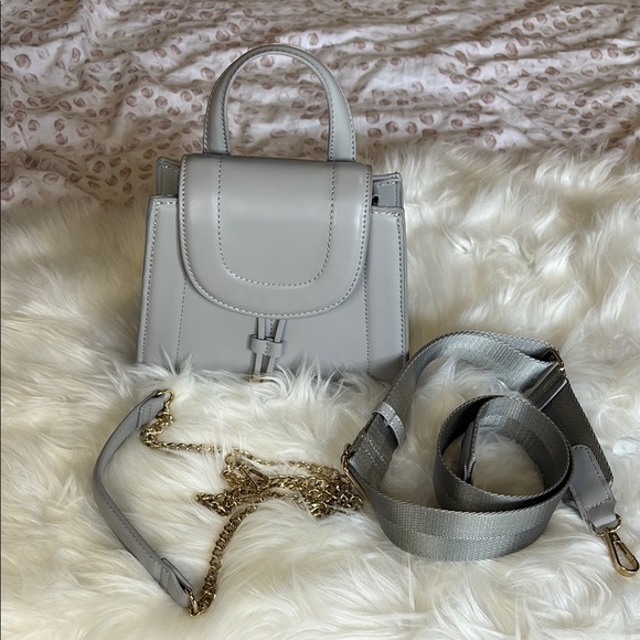 Zara Gray Mini Bag with Gold Hardware - Picture 1 of 9